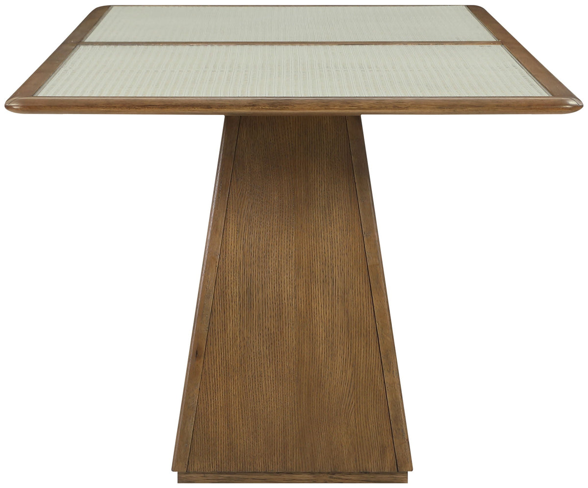 Atrium - Glass Top And Wood Base Dining Table