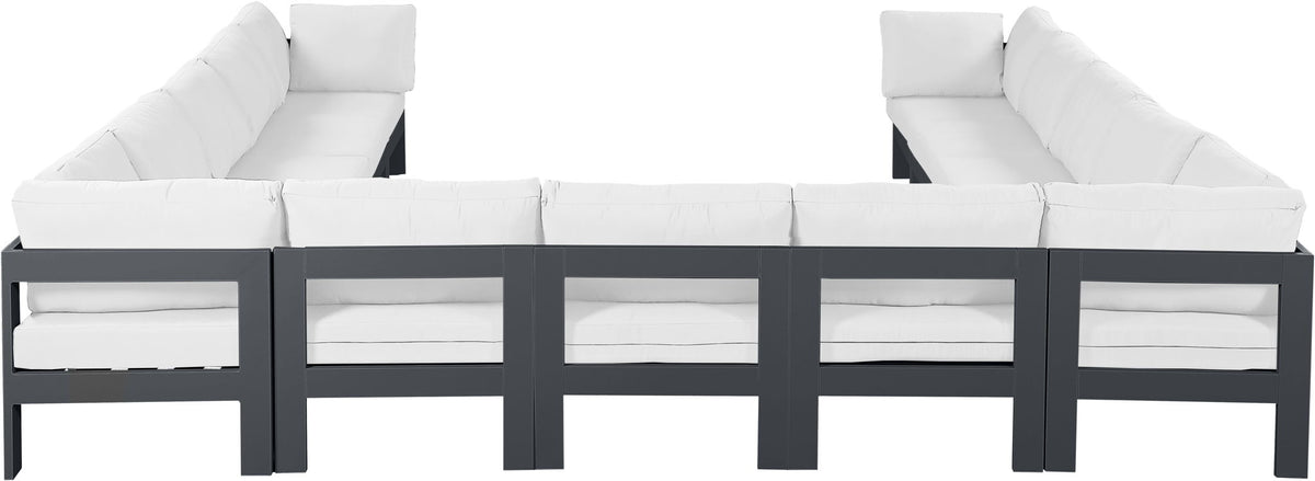 Nizuc - Outdoor Patio 13 Piece Modular Sectional With Gray Frame