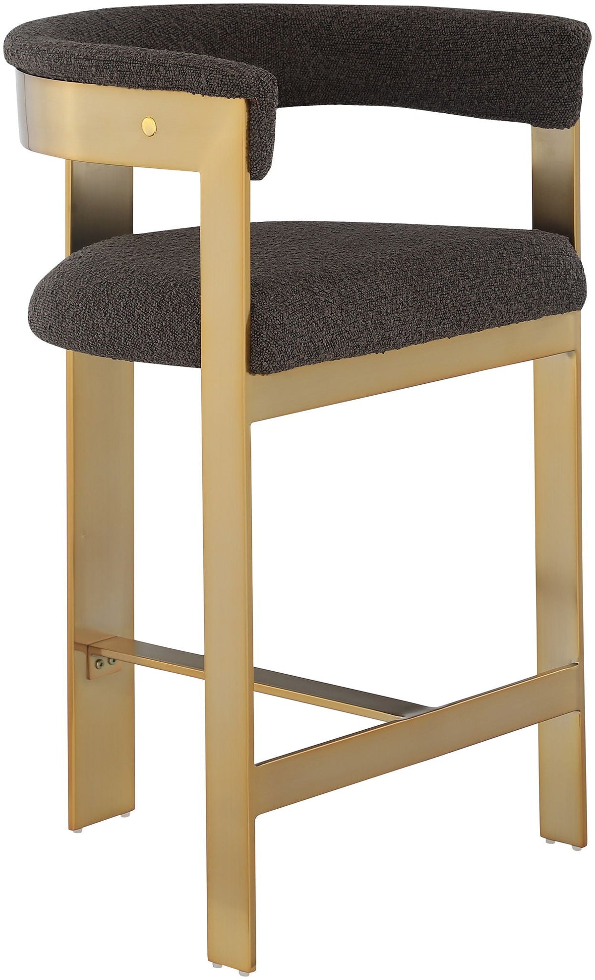 Romeo - Boucle Counter Stool With Gold Base (Set of 2)