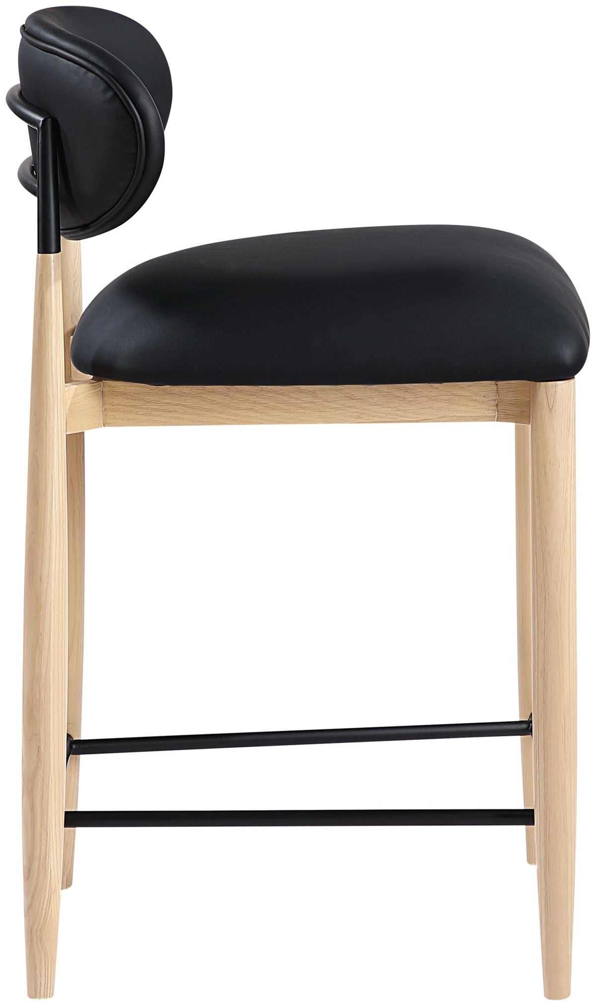 Riccio - Stool - Natural And Black Frame