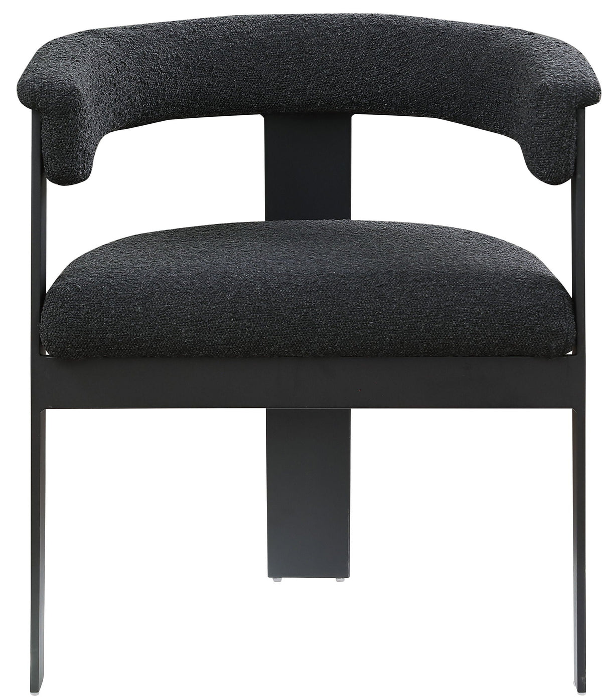 Romeo - Boucle Dining Chair With Black Base (Set of 2)