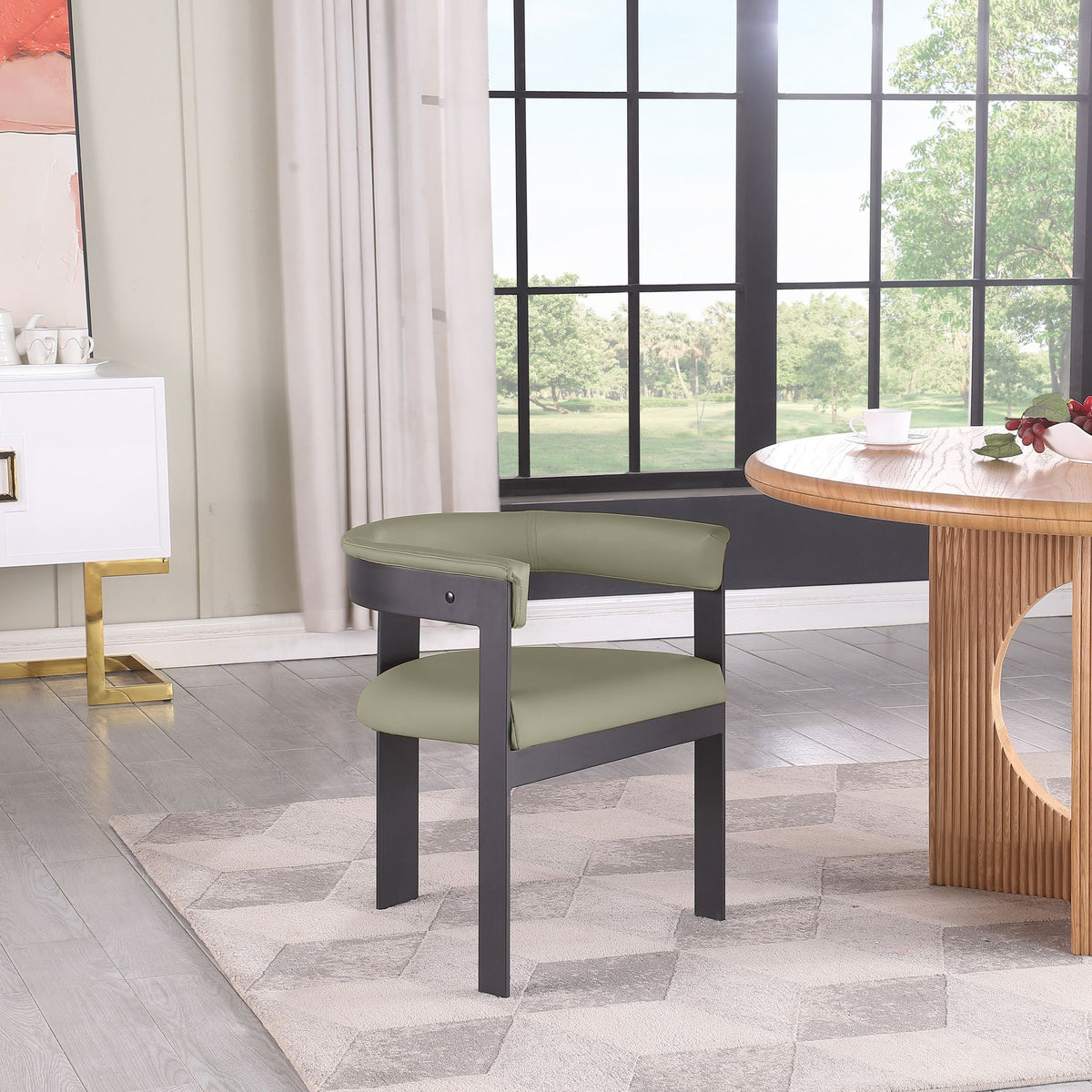 Romeo - Faux Leather Dining Chair With Black Base (Set of 2)