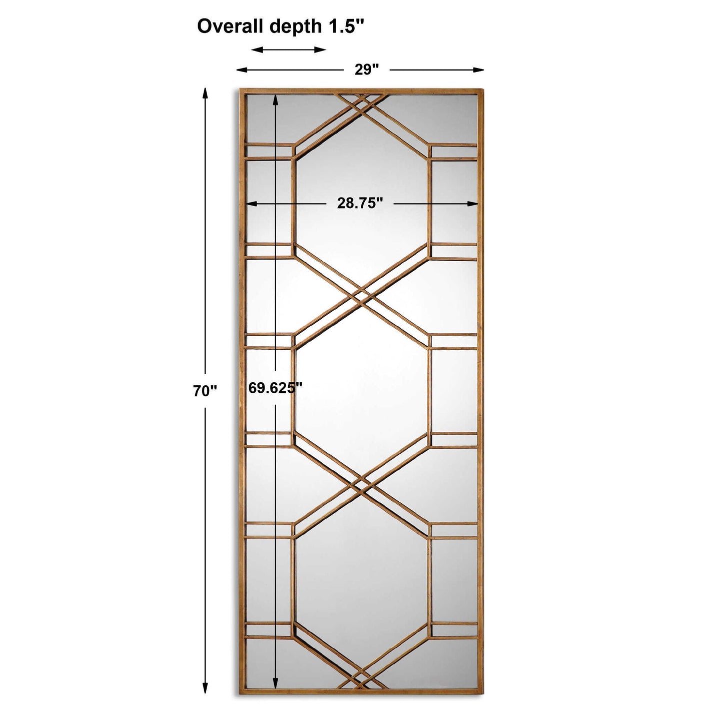 Kennis - Leaf Leaner Mirror - Gold