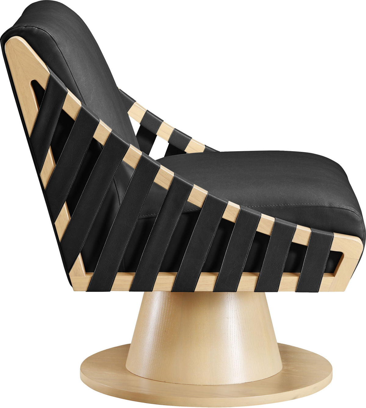 Millwin - Swivel Accent Chair With Natural Base
