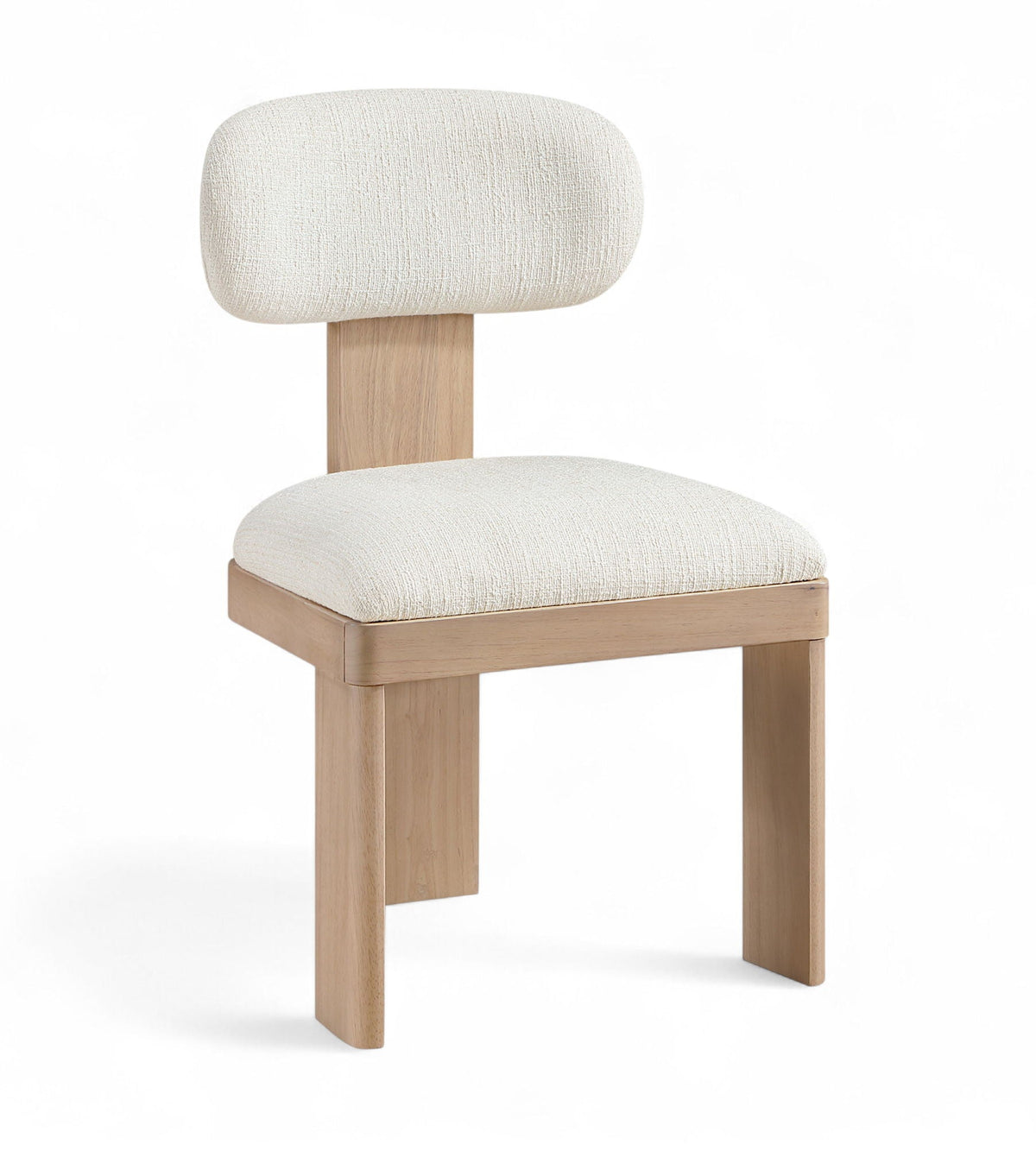 Timbra - Linen Textured Fabric Upholstered Dining Chair (Set of 2) - Natural Base