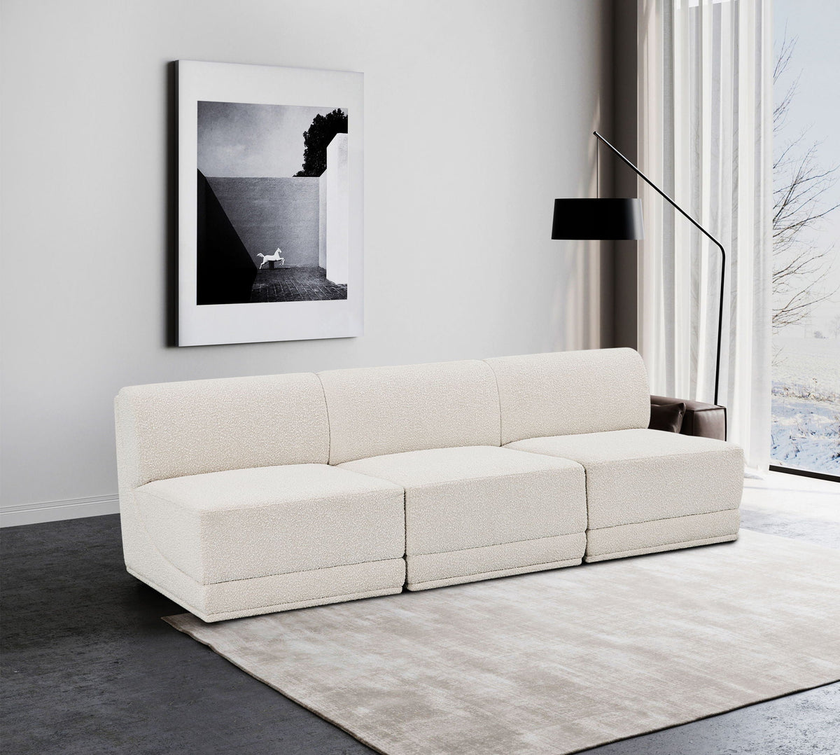 Ollie - 3 Seat Armless Modular Sofa