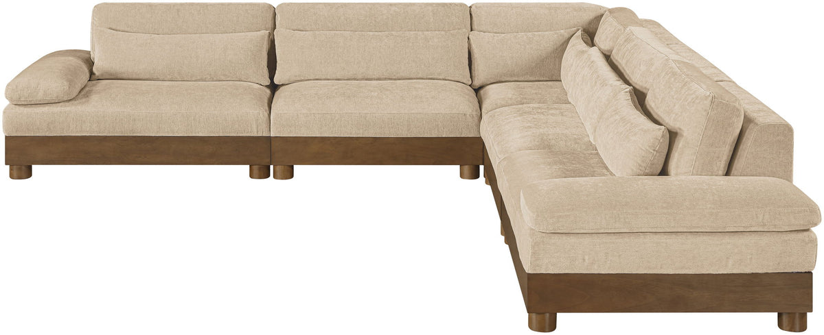 Turin - Chenille Fabric Upholstered Modular Sectional - Beige