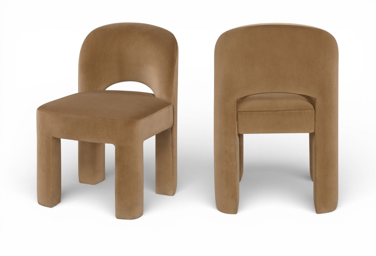 Celine - Velvet Performance Fabric Upholstered Dining Chair (Set of 2)