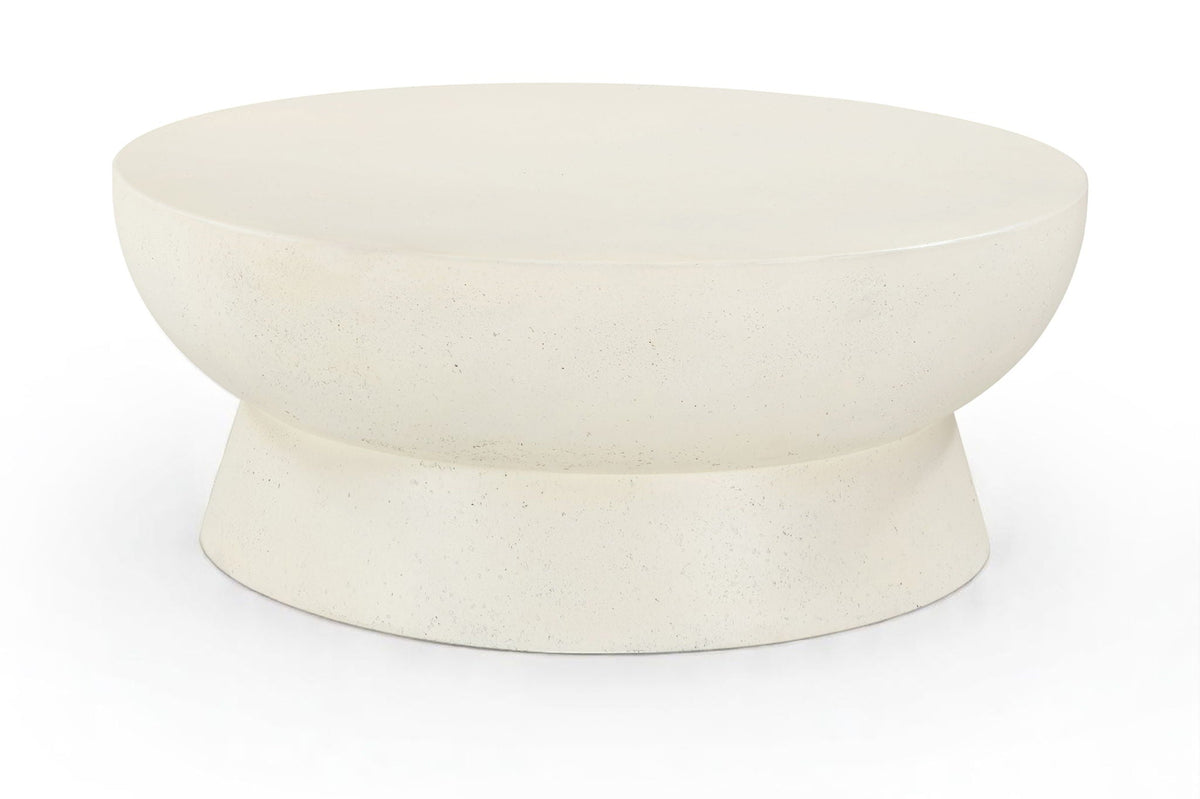 Avaya - Concrete And Fiberglass Indoor / Outdoor Coffee Table - Cream