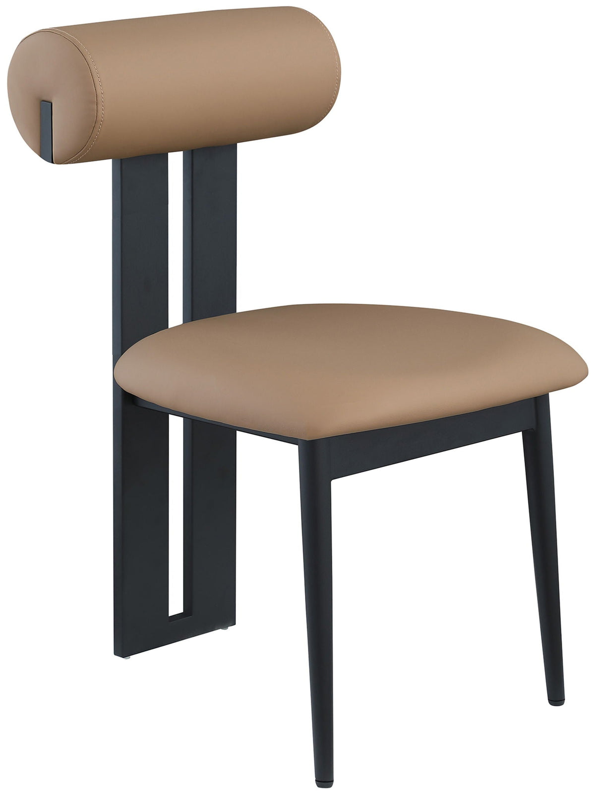 Dario - Faux Leather Dining Chair With Black Frame (Set of 2)