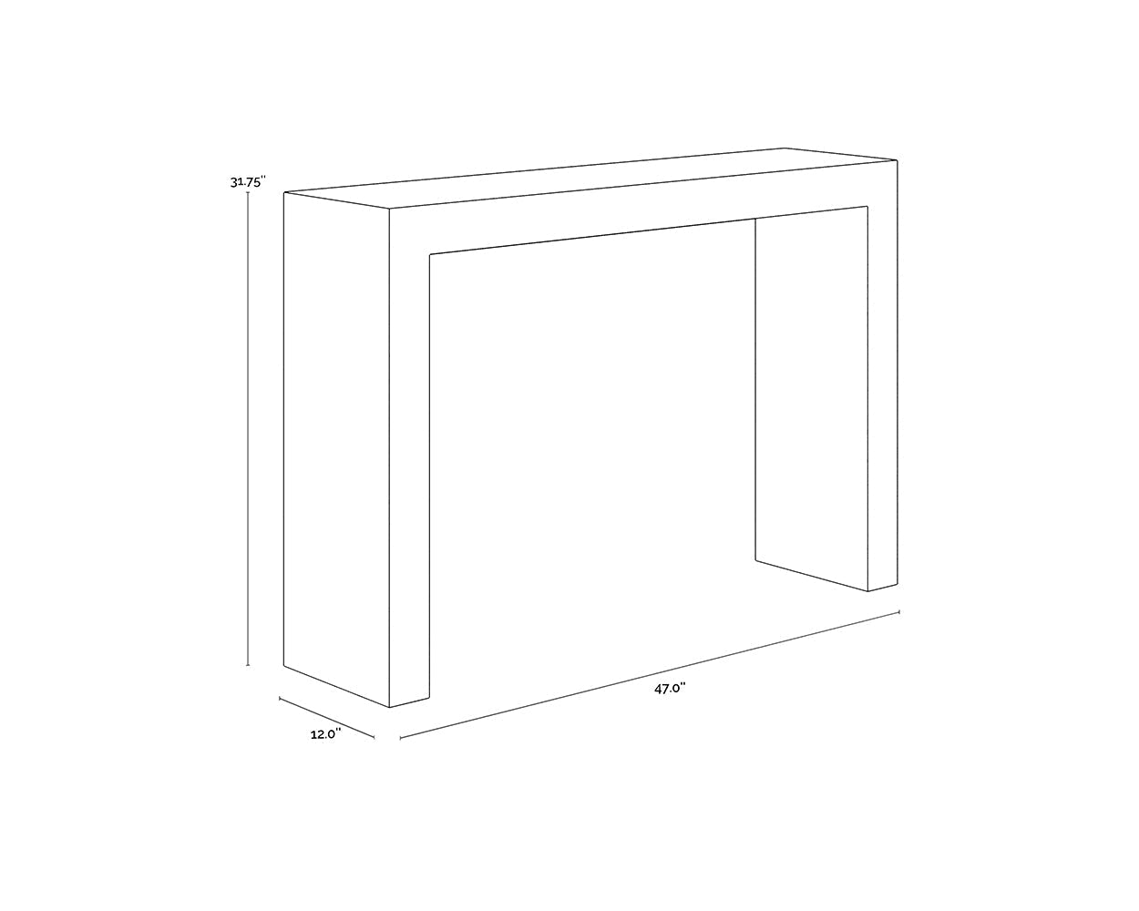 Axle Console Table - Black