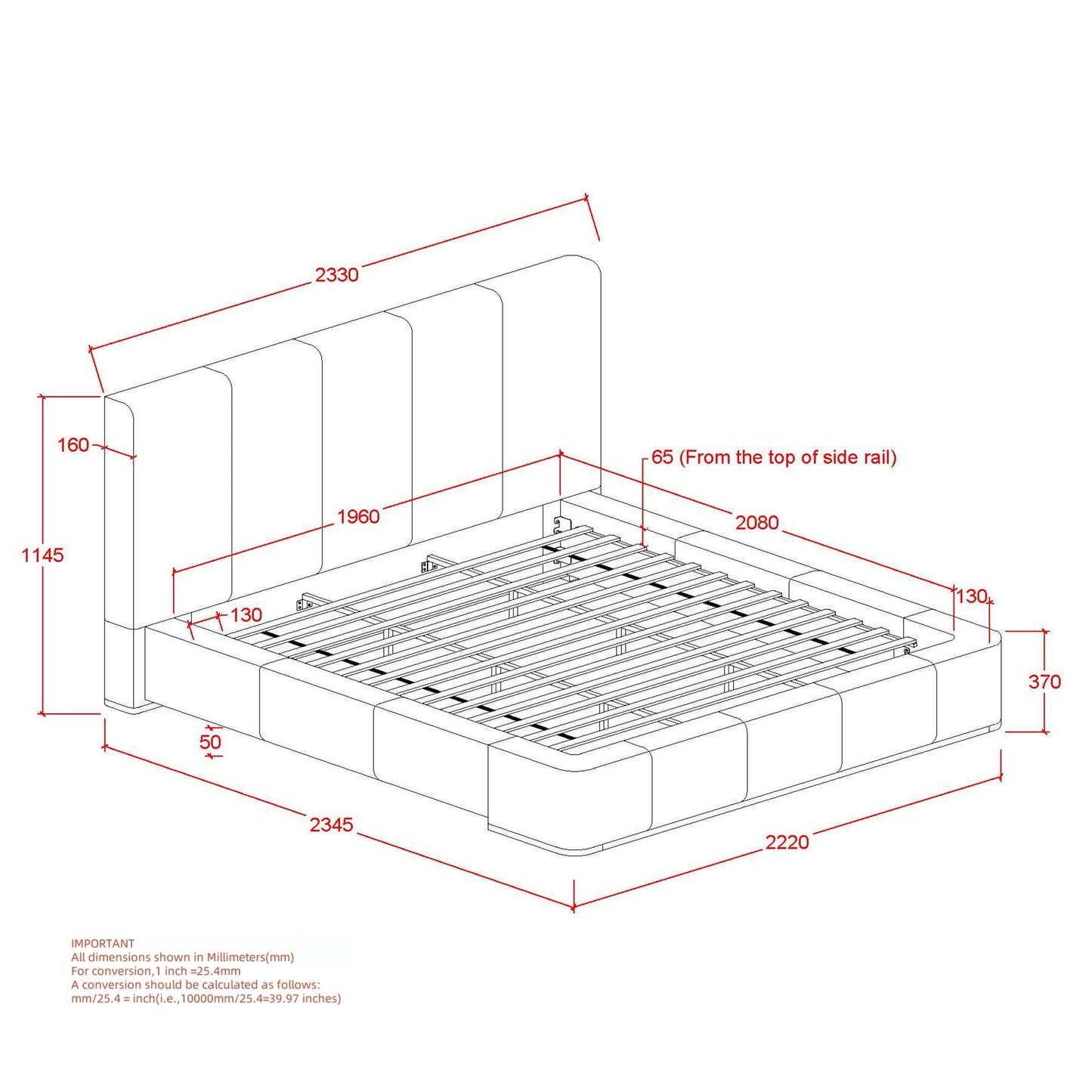 Harrod 78" Platform Bed Mushroom