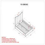 Rimo 78" King Platform Bed in Grey - Furniture Depot