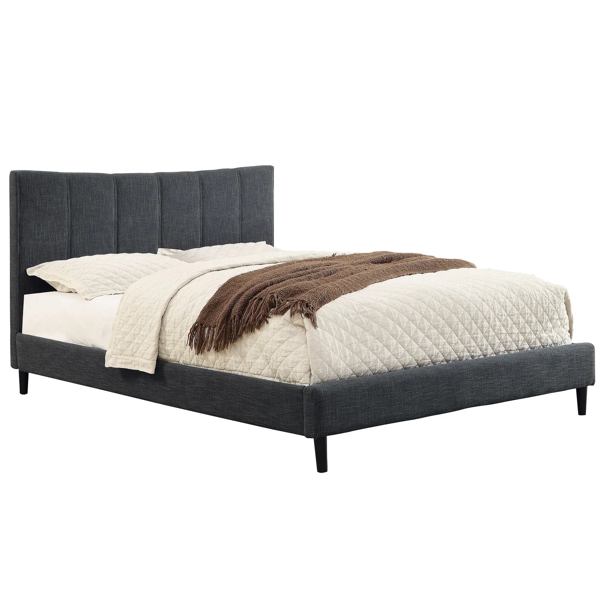 Rimo 78" King Platform Bed in Grey - Furniture Depot