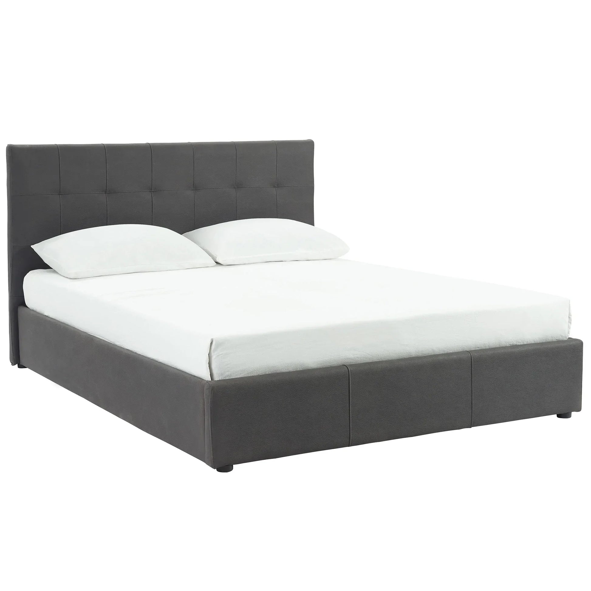 EXTARA-78" PLATFORM STORAGE BED-GREY - Furniture Depot