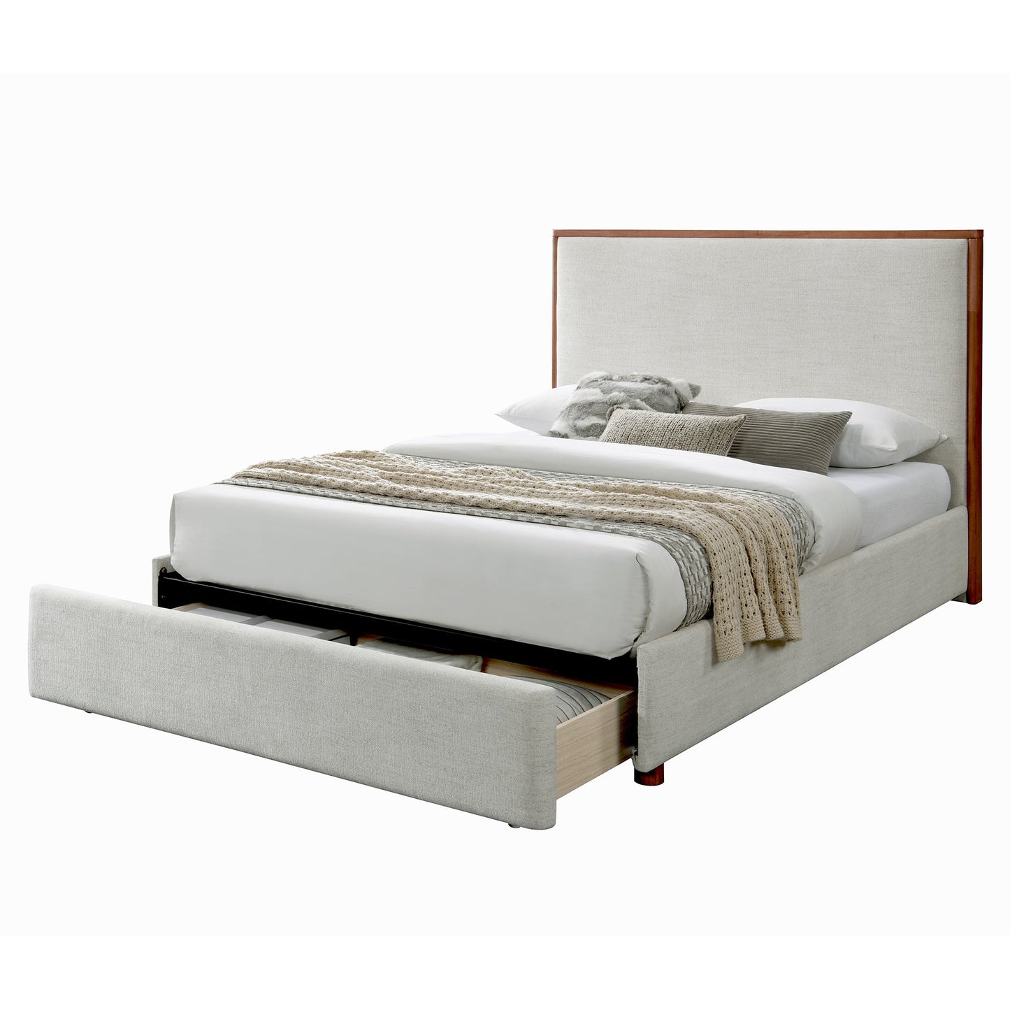 Andover 60" Platform Bed W/Drawer Oat