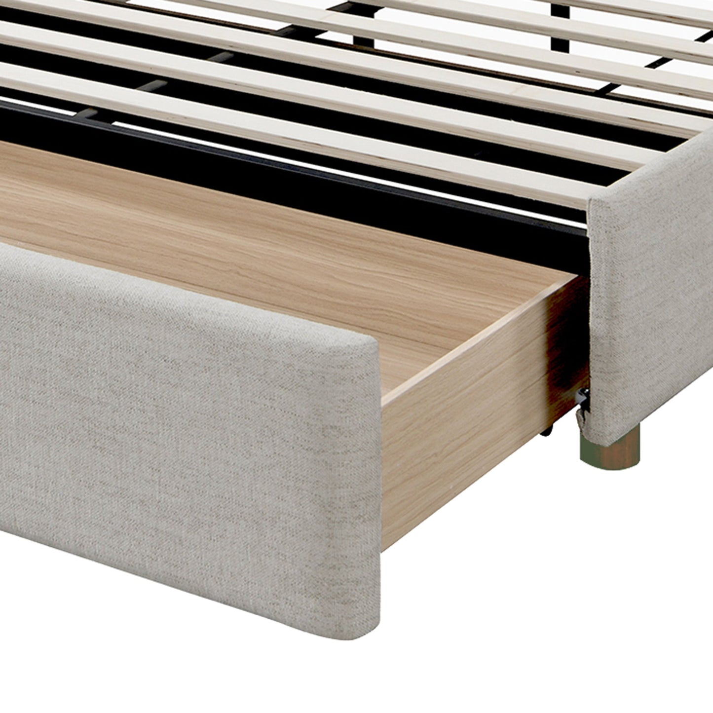 Andover 60" Platform Bed W/Drawer Oat