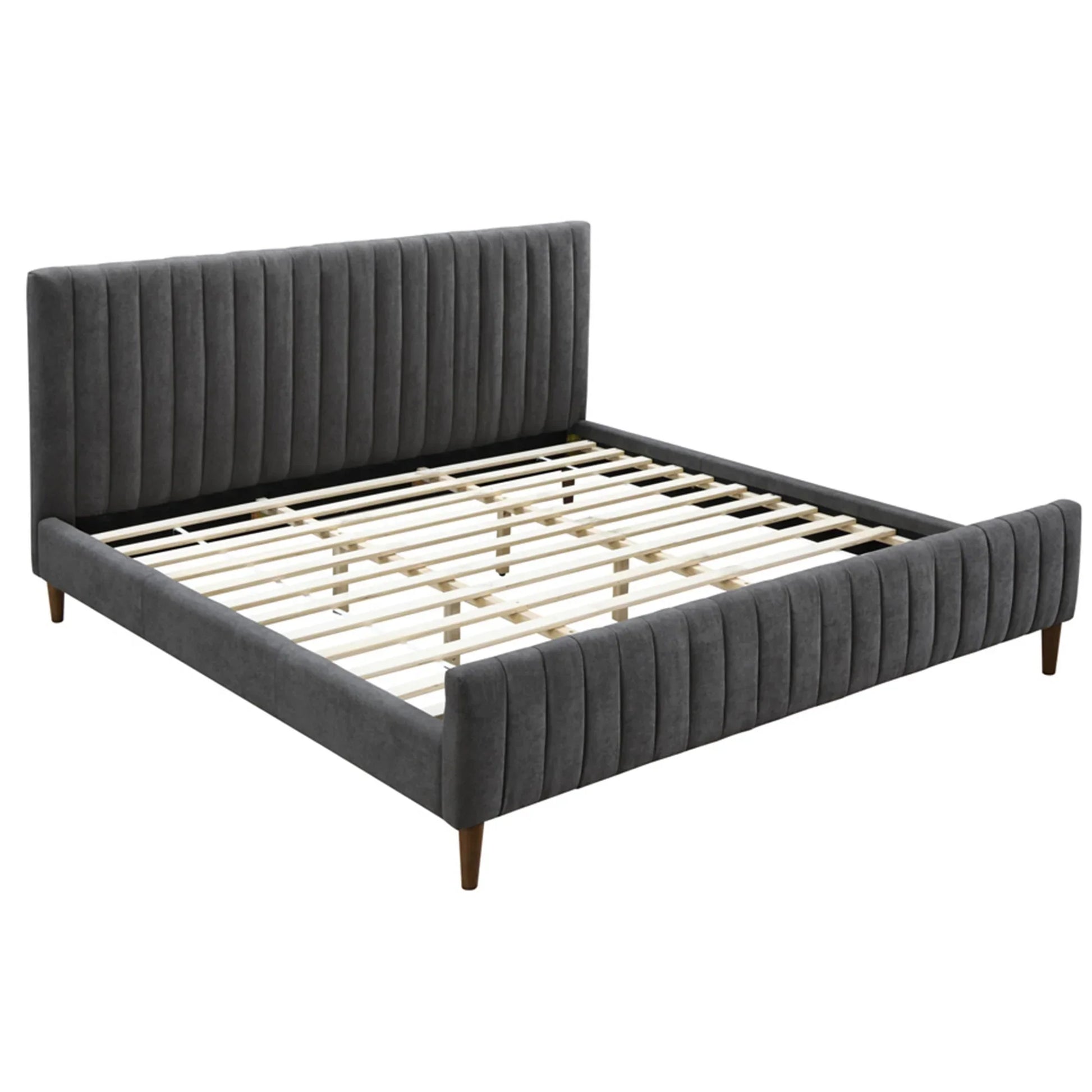 HANNAH-78'' BED-CHARCOAL - Furniture Depot