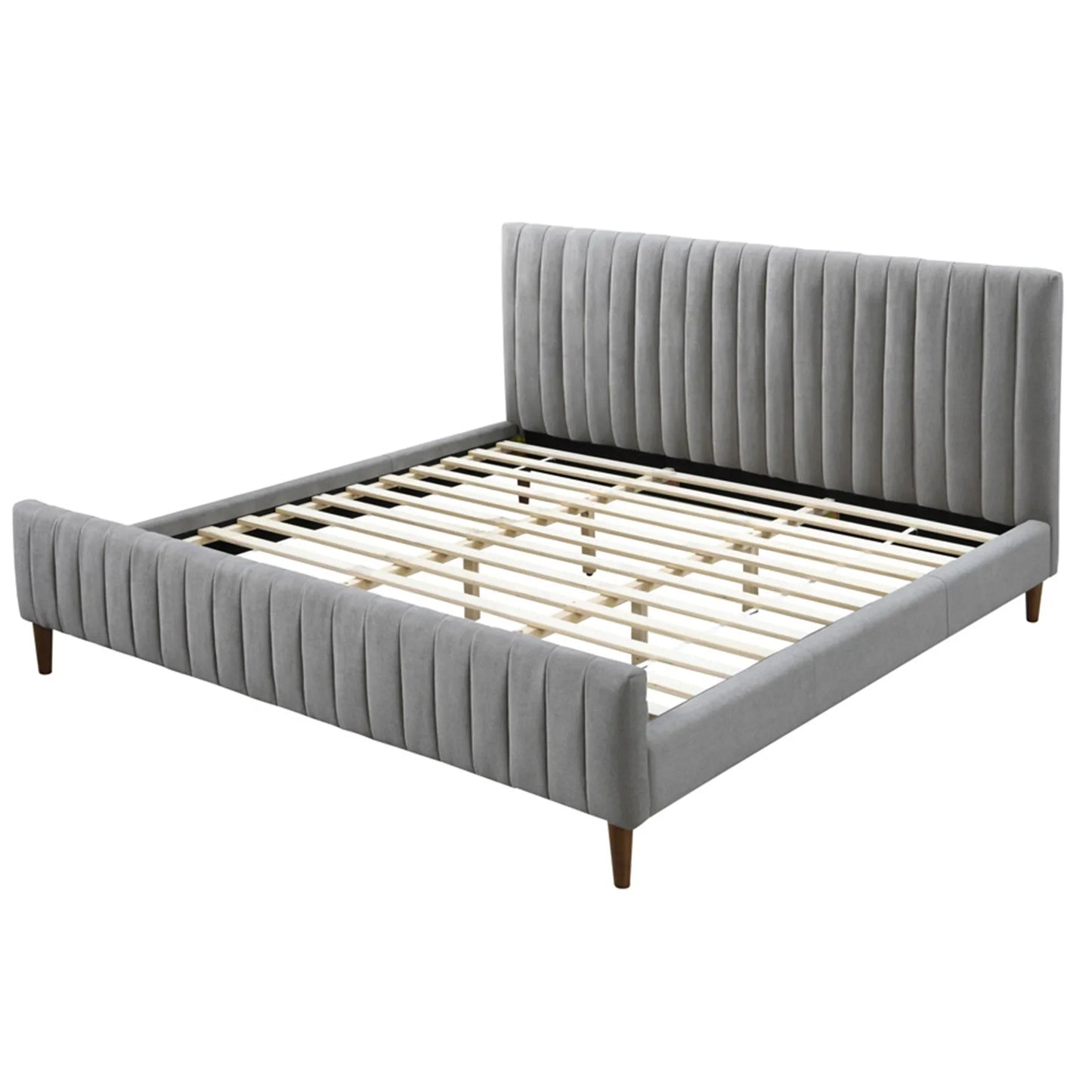 HANNAH-78'' BED-LIGHT GREY - Furniture Depot