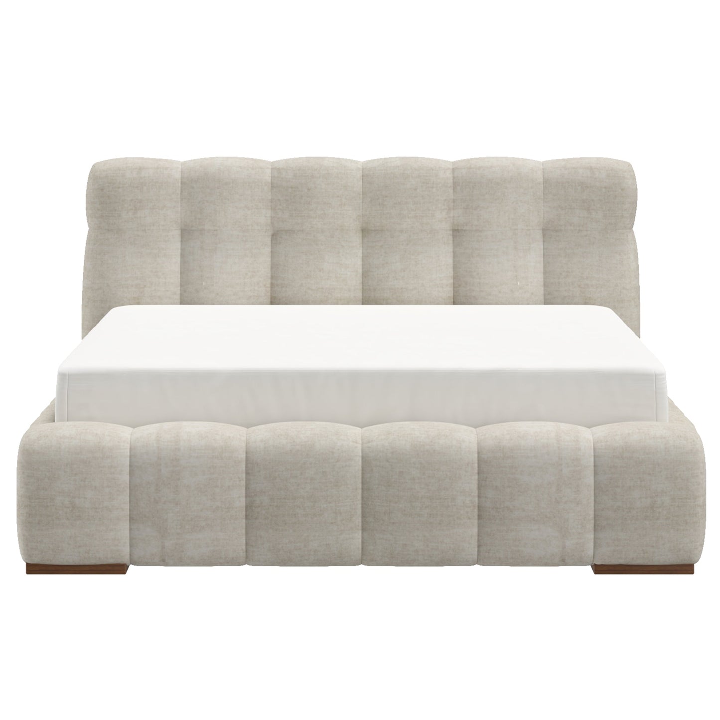 Pasha 60" Platform Bed Beige Pearl