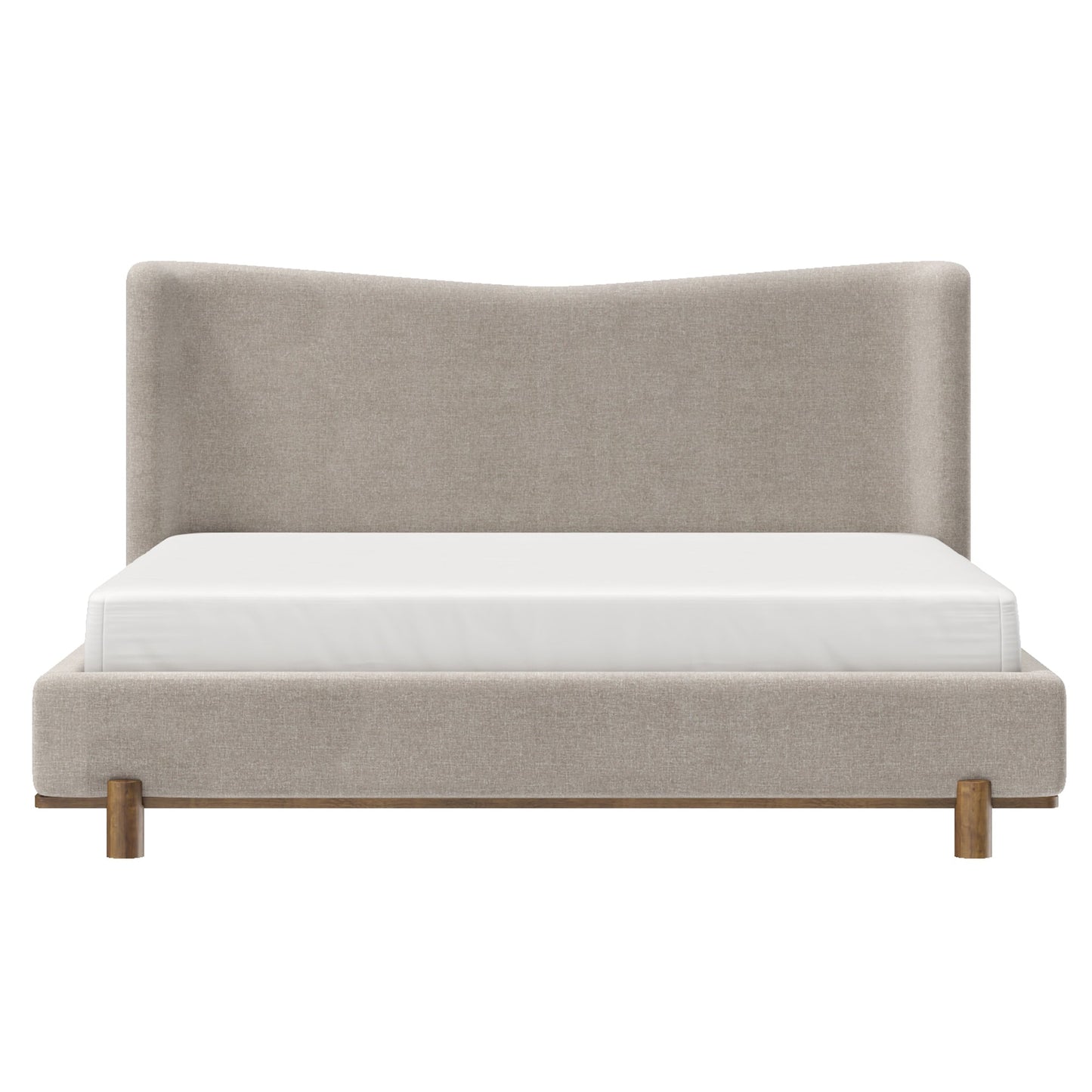 Isadora 78" Platform Bed Dark Beige