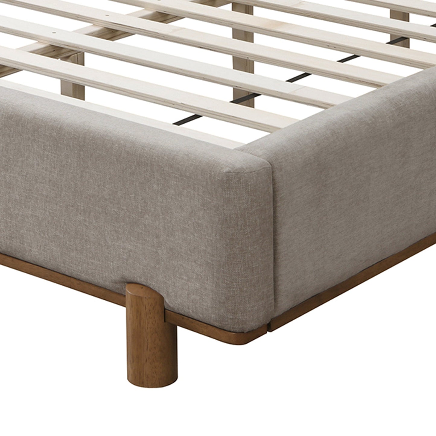 Isadora 78" Platform Bed Dark Beige