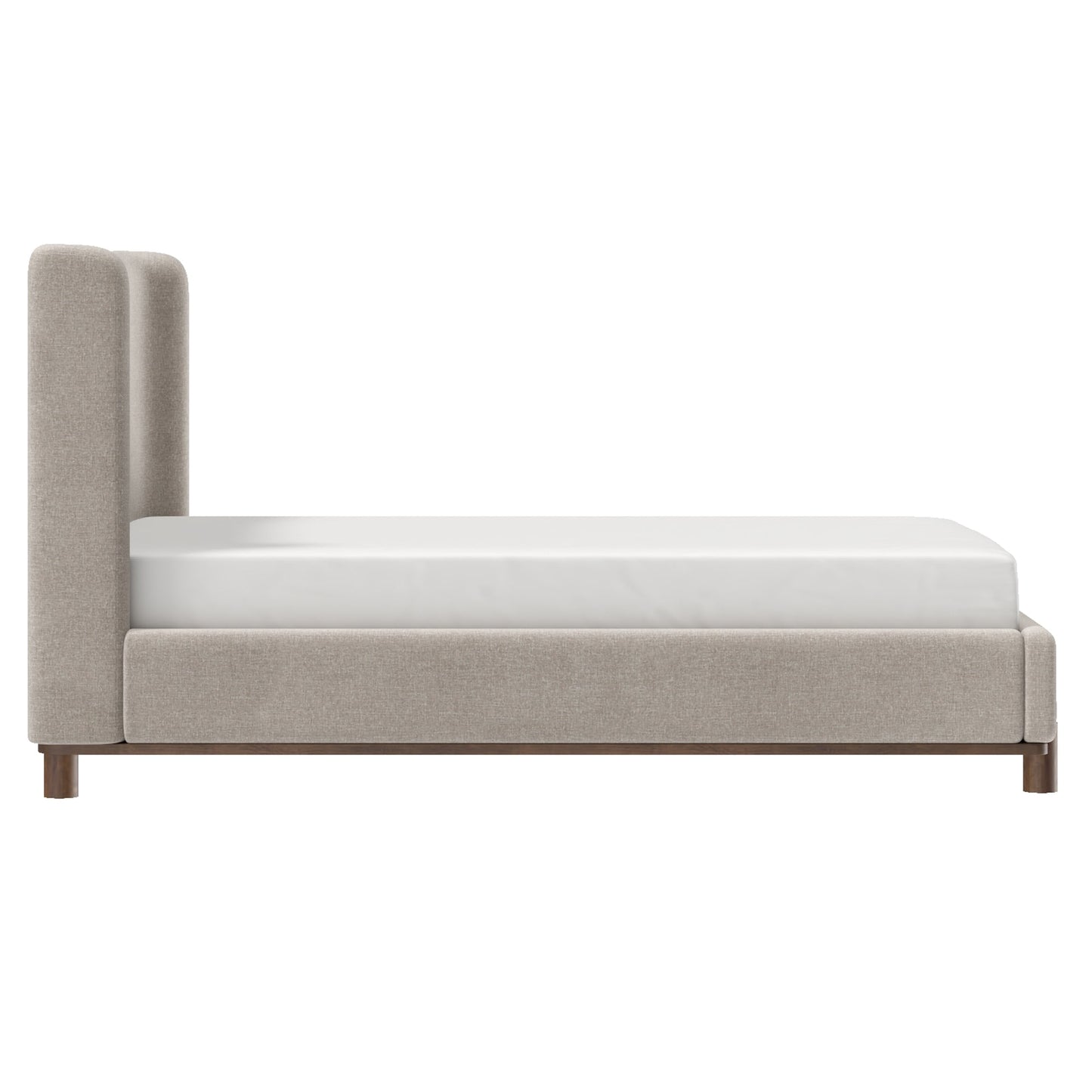 Isadora 60" Platform Bed Dark Beige