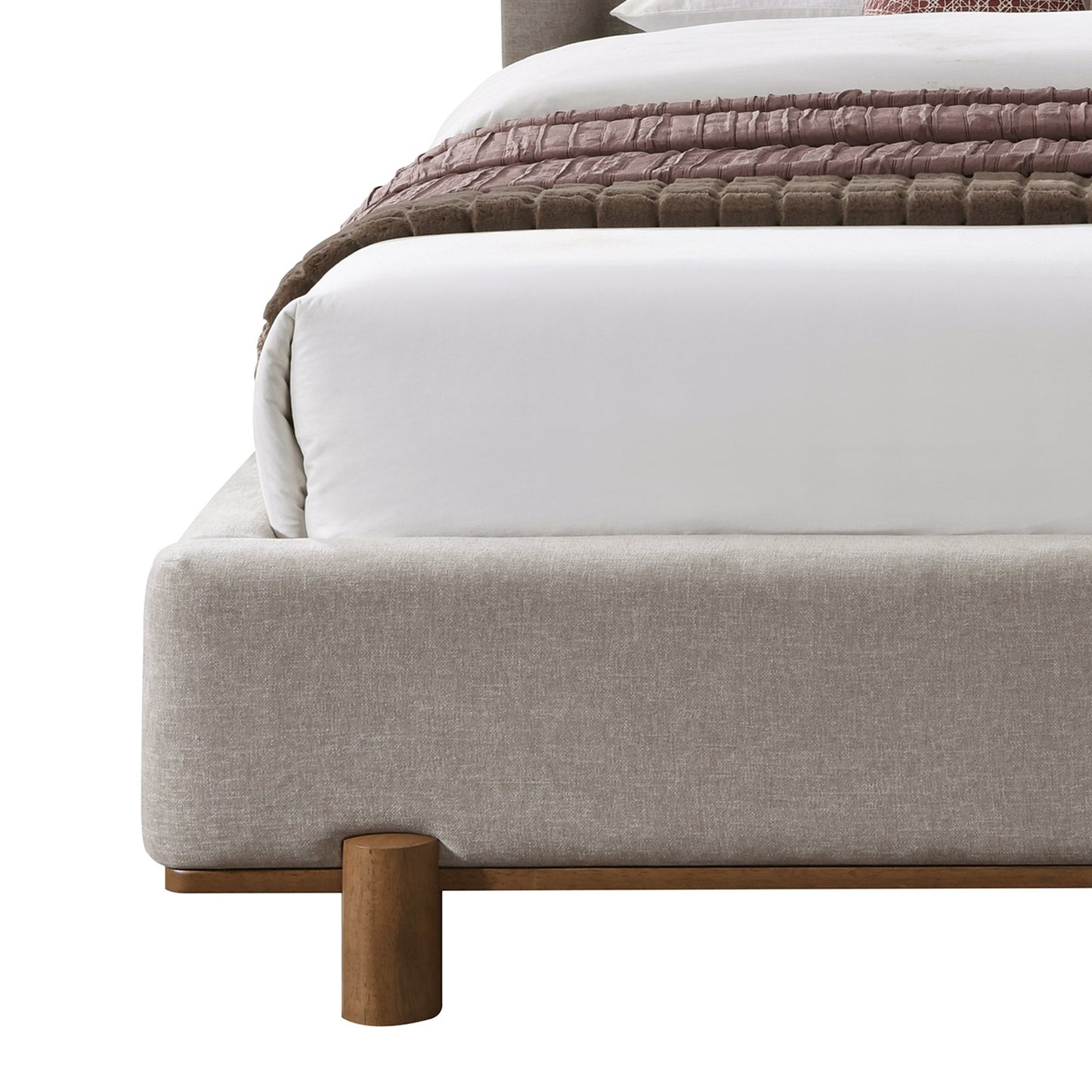 Isadora 60" Platform Bed Dark Beige