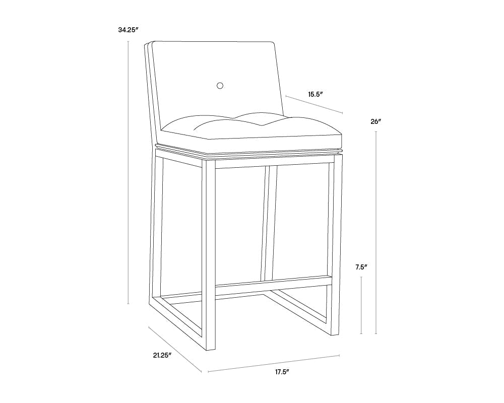 Alba Counter Stool - White