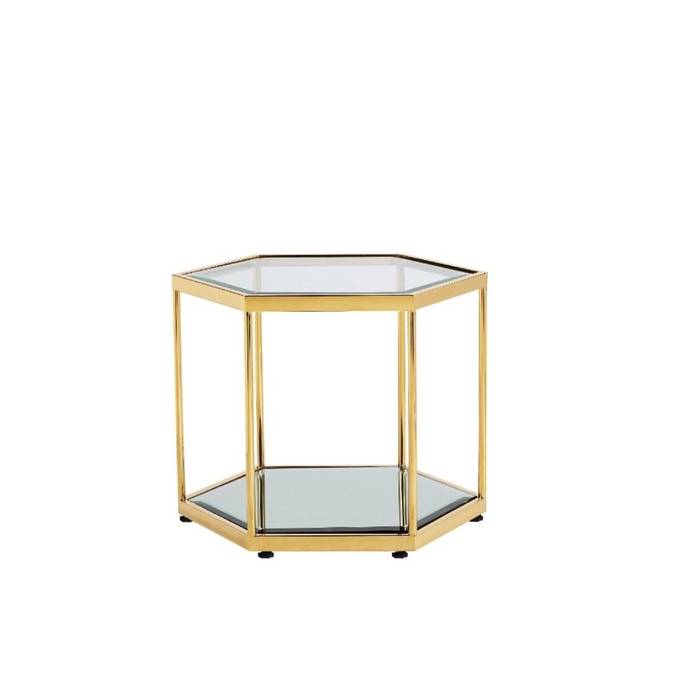 SWANSON END TABLE - GOLD - Furniture Depot