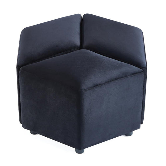 EMMA OTTOMAN BLACK VELVET