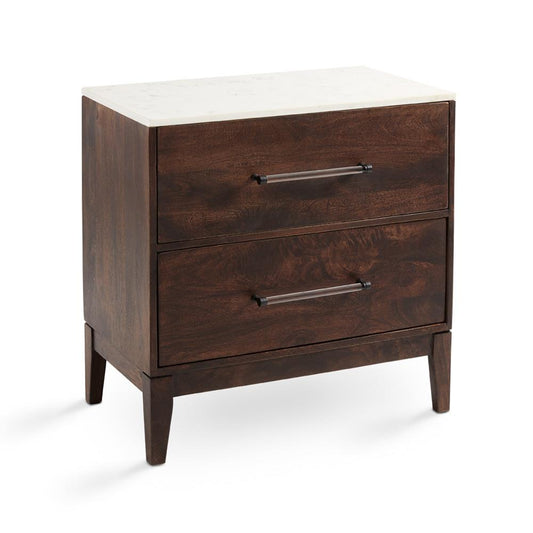 KAMALA Marble Top Drawer/ Night Stand - Night Stand