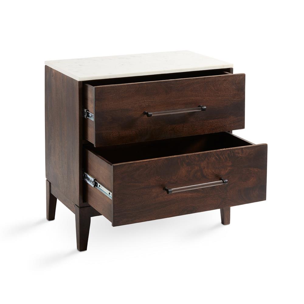 KAMALA Marble Top Drawer/ Night Stand - Night Stand