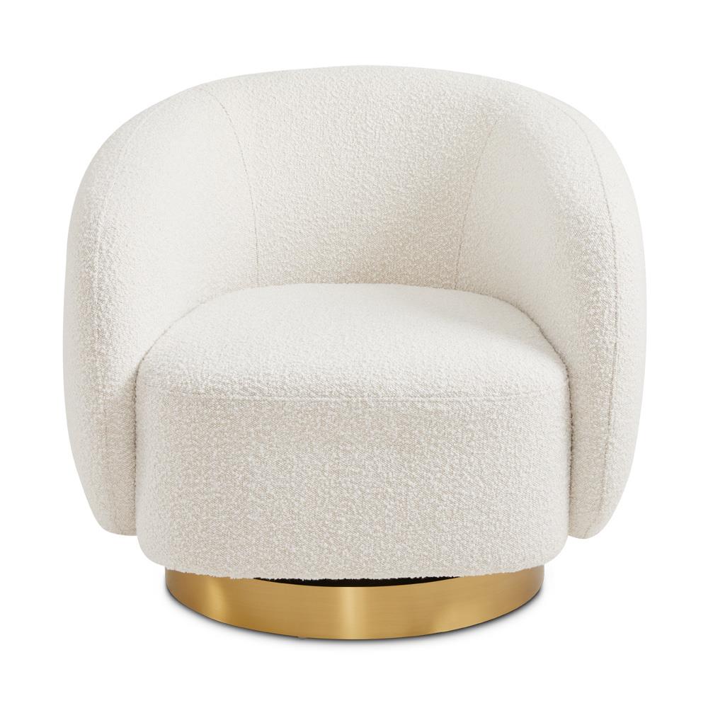 Aspen Gold Accent Chair Boucle  fabric