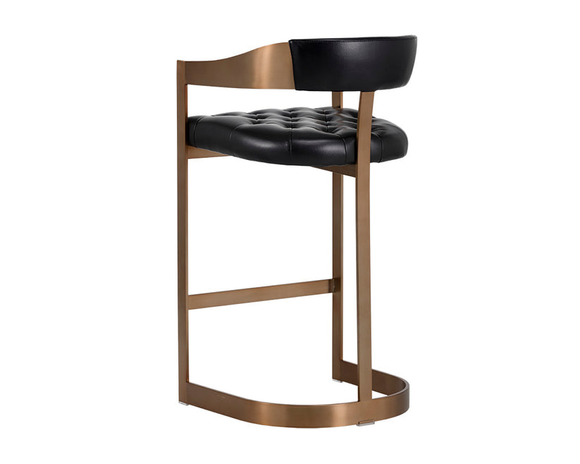 Beaumont Barstool  - Antique Brass - Cantina Black