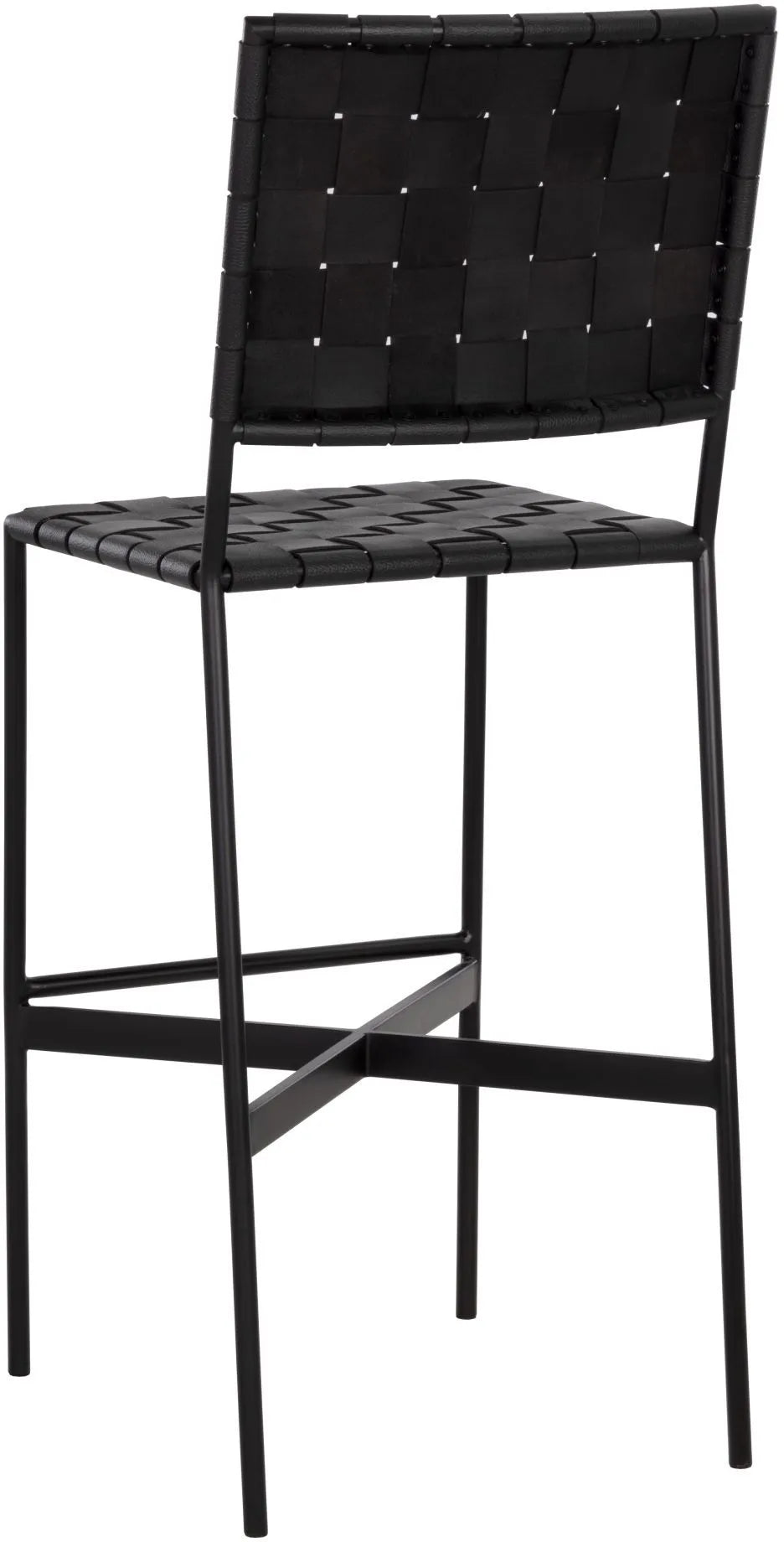 Omari Barstool Black Leather