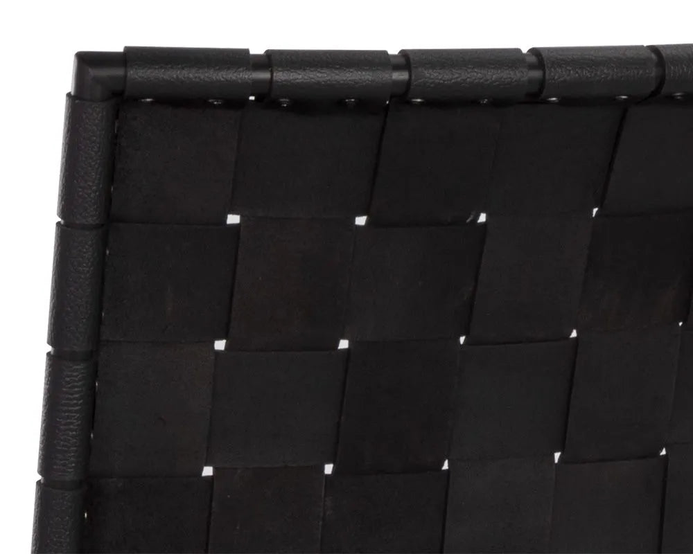 Omari Barstool Black Leather