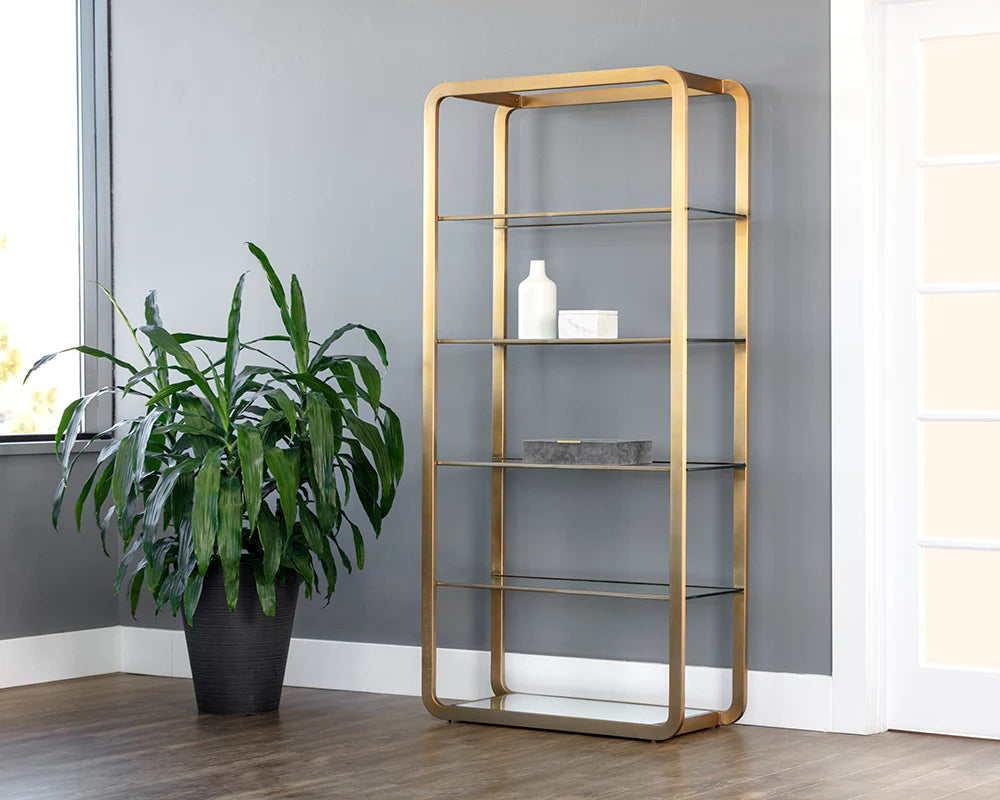 Ambretta Bookcase - Large Gold