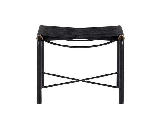 Riz Stool Black Leather