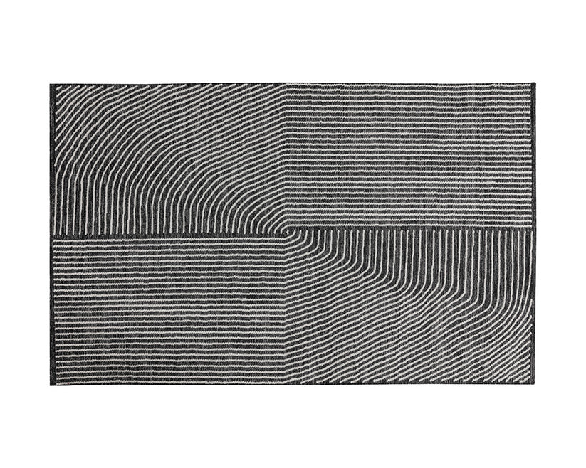 Serene Hand Woven Rug Black / White