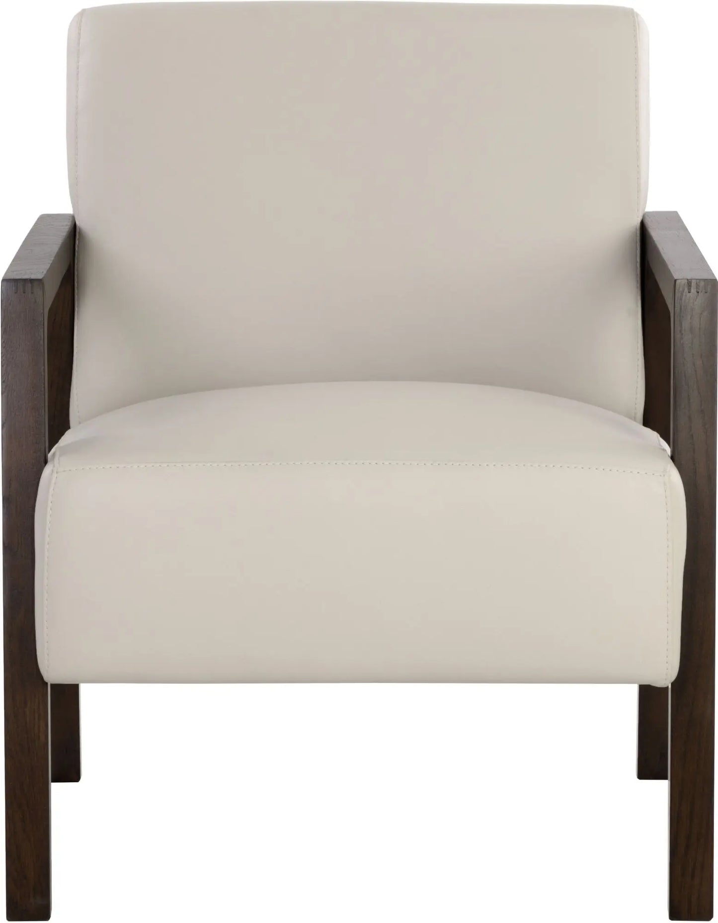 Neymar Lounge Chair Linea Light Grey Leather