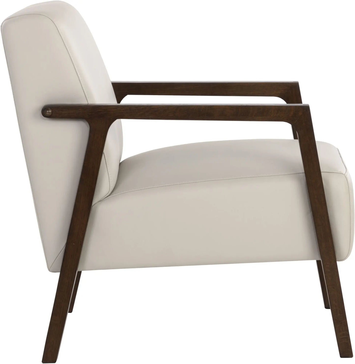 Neymar Lounge Chair Linea Light Grey Leather