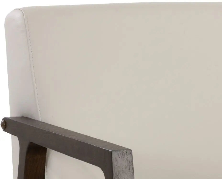 Neymar Lounge Chair Linea Light Grey Leather