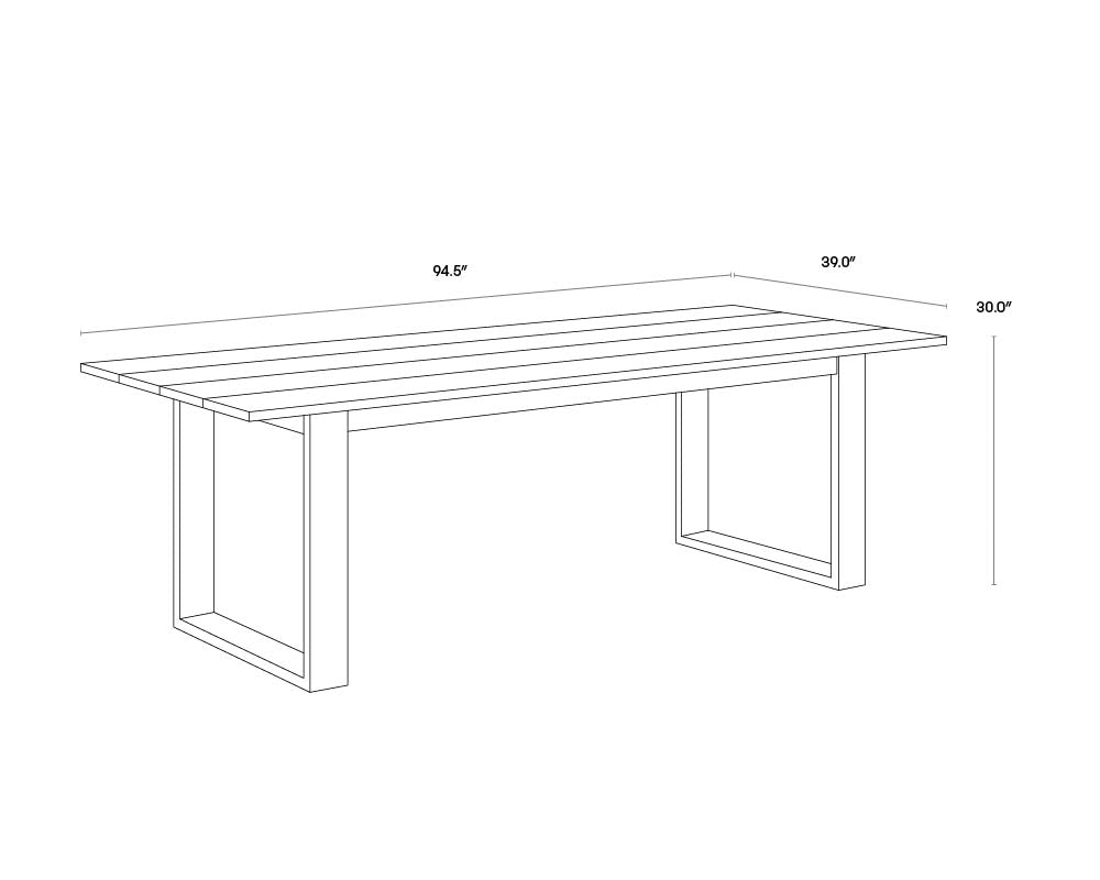 Tropea Dining Table - Natural - 94"