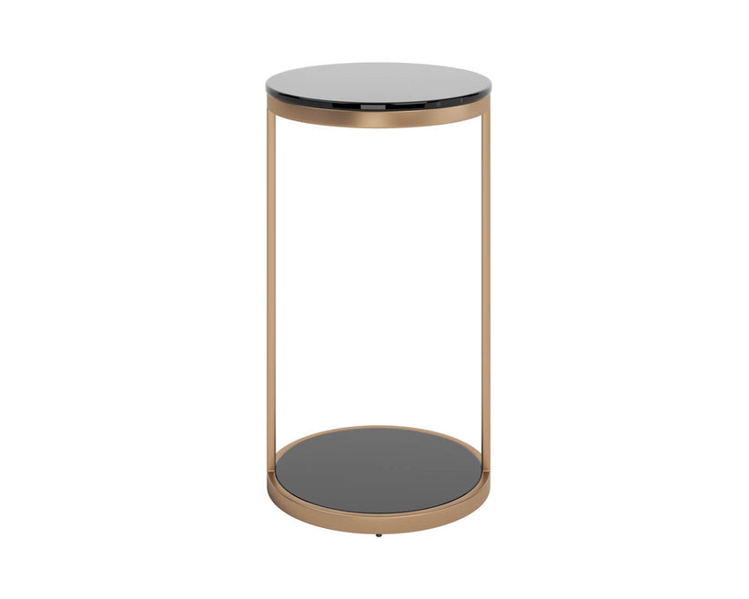 Benjamin End Table - Antique Brass