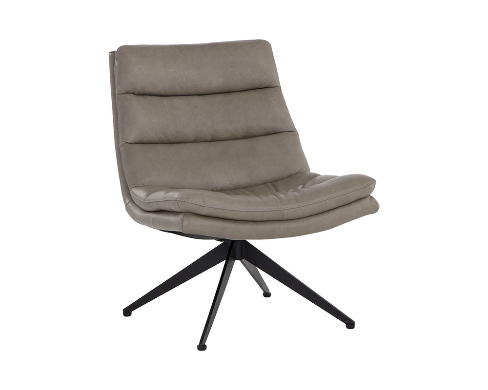 Keller Swivel Lounge Chair Leather
