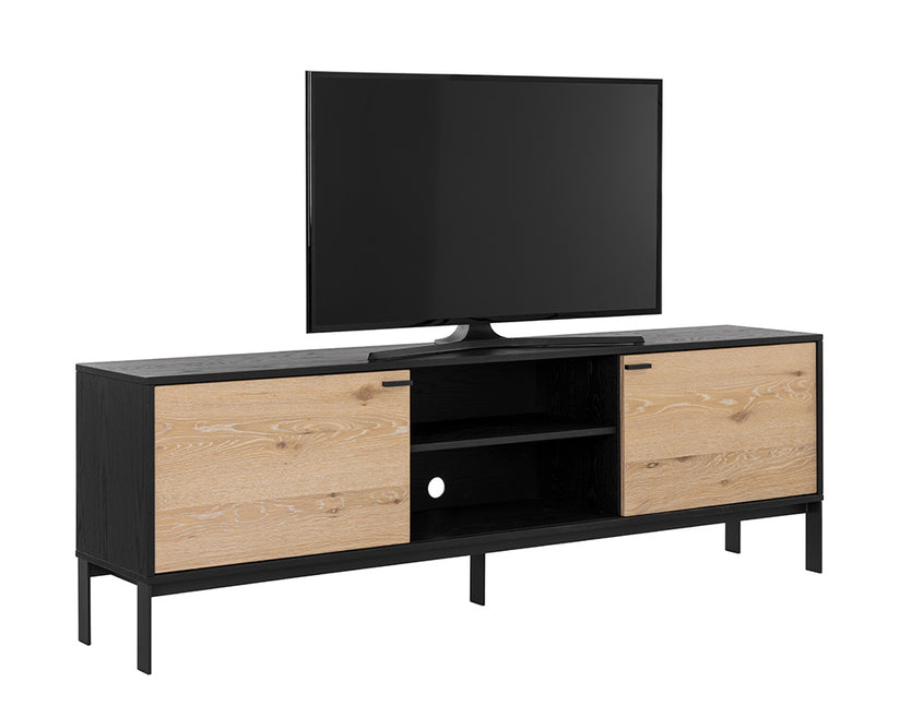 Rosso Media Console and Cabinet