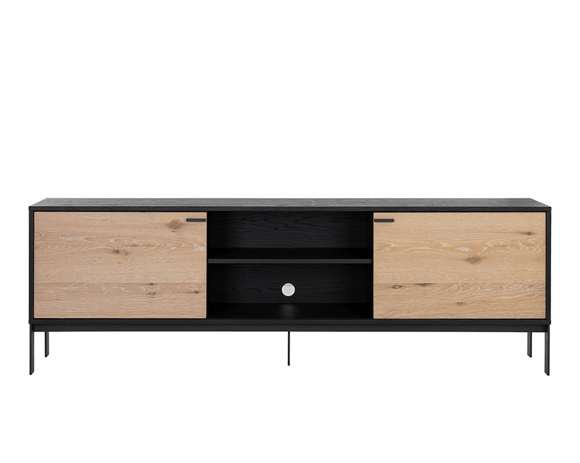 Rosso Media Console and Cabinet