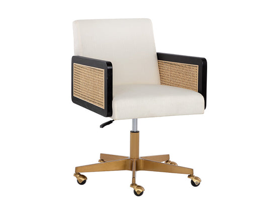 Claudette Office Chair Linoso Ivory