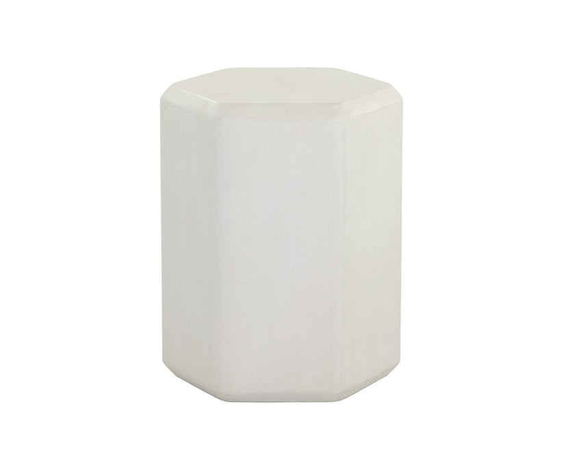 Spezza End Table High White